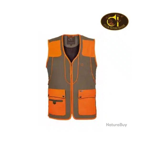 Gilet de chasse cevrus orange club interchasse