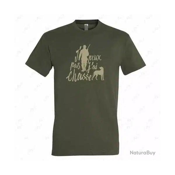T shirt j peux pas j ai chasse
