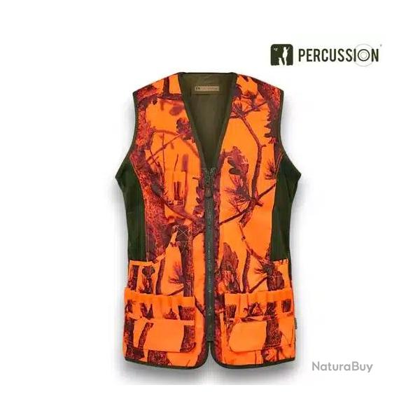Gilet de chasse reversible savane Percussion 2XL