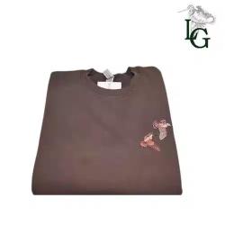 Sweat col rond motif becasse Lovergreen