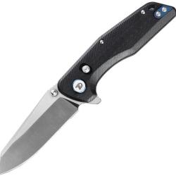 Couteau Dreamtech Lame Acier D2 Reverse Tanto Manche G10 Black Axis Lock DTK3442GB