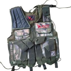 Tactical Vest Black Eagle - Version Forest Camo L-Pouch (High Cap)