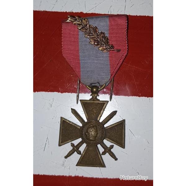 M�daille croix de guerre TOE citations 39/45 Indochine WW2
