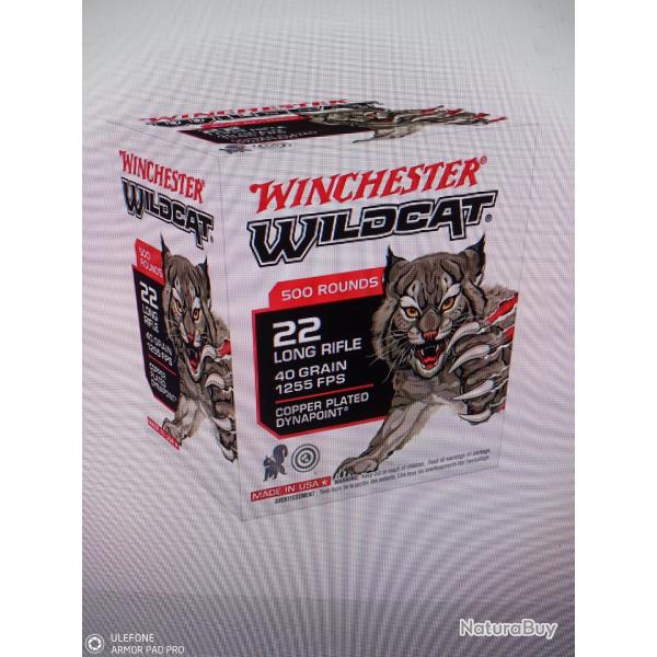 Winchester wildcat 22lr 40g dynapoint 500 munitions