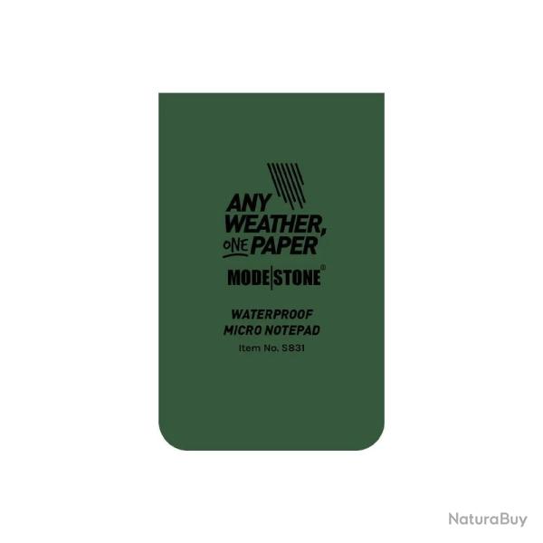 Mini carnet tout-temps 50 x 85 mm - Modestone Vert OD