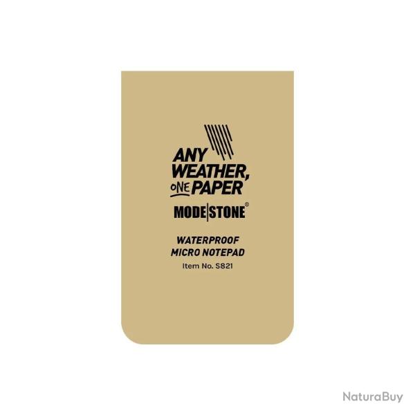 Mini carnet tout-temps 50 x 85 mm - Modestone Tan