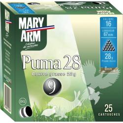 CARTOUCHE DE CHASSE MARY ARM PUMA BG28 - CALIBRE 16 7.5