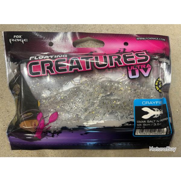 Leurres Fox Rage Creatures UV Crayfish 9cm salt n pepper