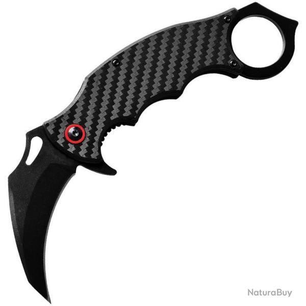 Couteau pliant Karambit Elit Edge fibre de carbone