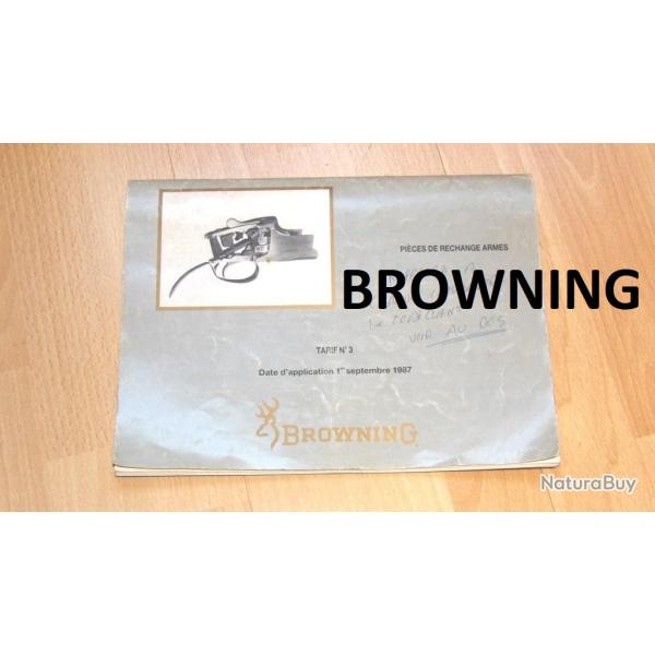 catalogue de 67 �clates + nomenclature des pi�ces BROWNING voir liste - VENDU PAR JEPERCUTE (D23C16)
