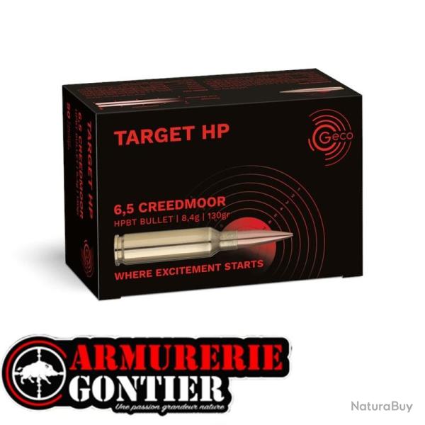 Munitions Geco Target HP 6.5 Creedmoor 130 gr (Bo�te de 50)