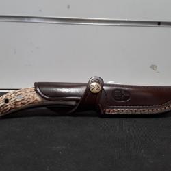 Dague MUELA manche corne + etui en cuir