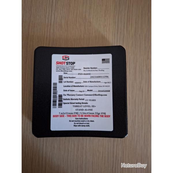 Plaque balistique de c�t�