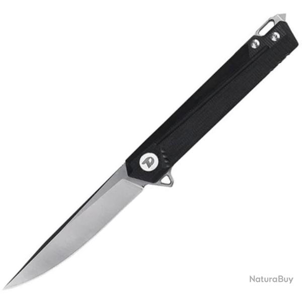 Couteau Dreamtech Lame Acier D2 Drop Point Manche G10 Black Liner Lock DTK3311GB