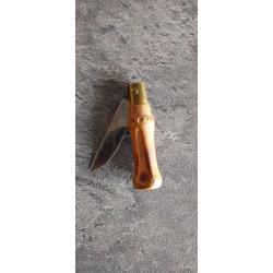 Ancien petit canif mini micro couteau pliant en bambou no Ch&acirc;tellerault opinel navaja