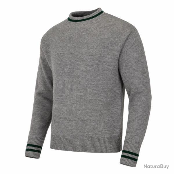 Pull allemand M36 gris avec bandes vertes - Reproduction WW2 II