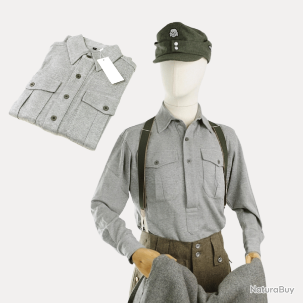 Chemise Allemande Wehrmacht Waffen SS M43 - WW2 S
