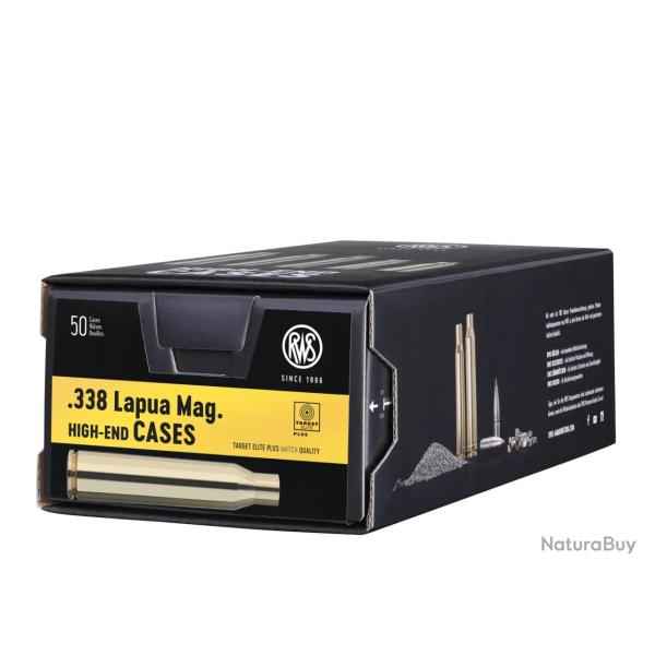 Douilles RWS Cal..338 Lapua Mag. x50