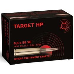 Balles Geco 6,5x55 Target HP 130gr