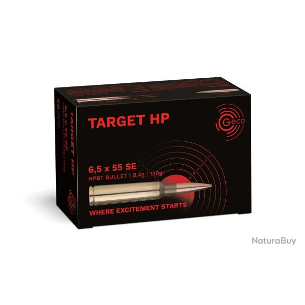 Balles Geco 6,5x55 Target HP 130gr