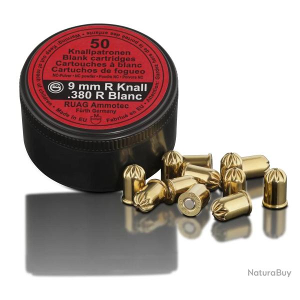 Balles Geco 9mm Revolver N380 Poudre Noire � blanc x50