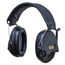 Casque antibruit &eacute;lectronique Sordin Supreme Pro X - Cuir/Noir