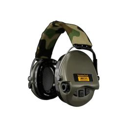 Casque antibruit &eacute;lectronique Sordin Supreme Pro X Gel - Camo/Vert