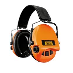 Casque antibruit &eacute;lectronique Sordin Supreme Pro X Slim - Cuir/Orange