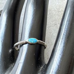 Bague neuve en argent et turquoise - taille 54