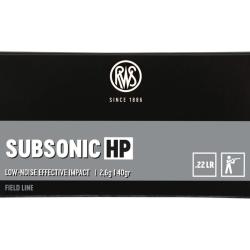Cartouches RWS Subsonic Cal.22 LR