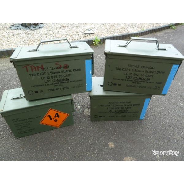 boite m�tal - lot de x4