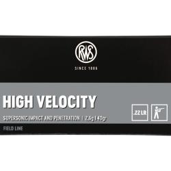Cartouches RWS Field Line Hight Velocity Cal.22 LR