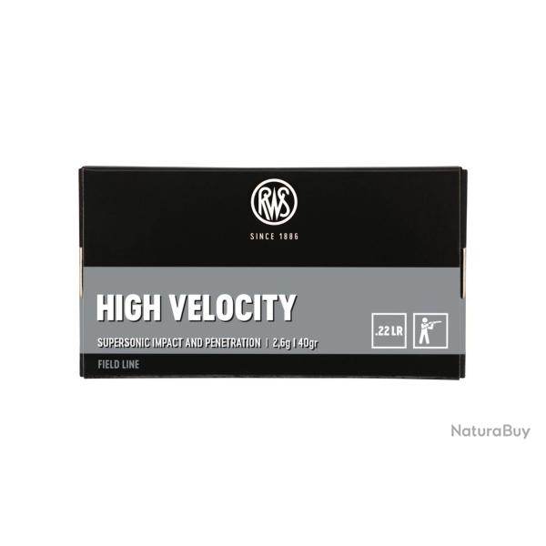 Cartouches RWS Field Line Hight Velocity Cal.22 LR