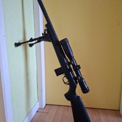 Carabine ISSC SPA Silence 22 LR avec bipied et lunette de tir mont&eacute;e + mallette