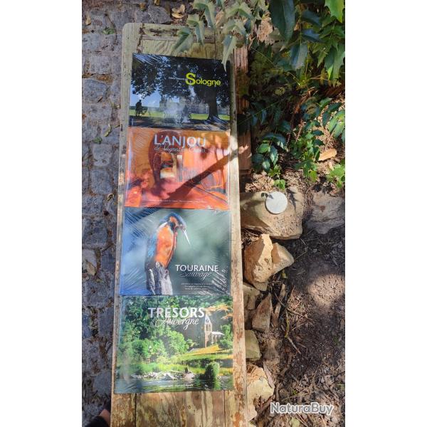 Lot de 4 beaux livres patrimoniaux Centre et Ouest de la France - Neufs sous blister