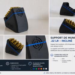 Support de munition 22 LR inclin&eacute;