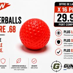 16 BALLES PEPPERBALLS CALIBRE .68 - PROJECTILES OC - CAL .68 #gunsmith SG68