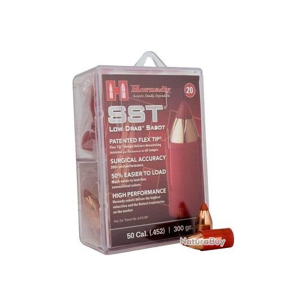 Ogives Hornady cal 50 Sabot Low sst 300 gr