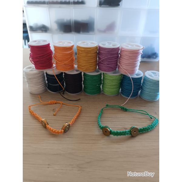 Bracelet macram� couleur au choix - douille 30-06