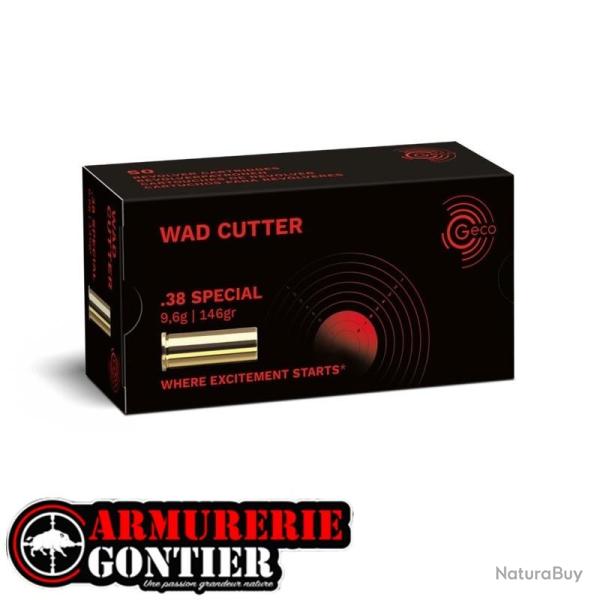 Munitions Geco 38 sp�cial WC Wad Cutter 9,6g / 146gr boite de 50