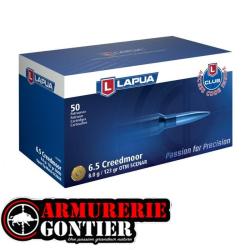 Munitions LAPUA OPEN TIP MATCH 6.5CREEDMOOR 8.0G 123GR boite de 50