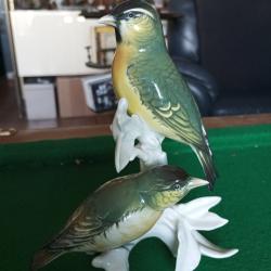 Couple oiseaux porcelaine Karl Ens