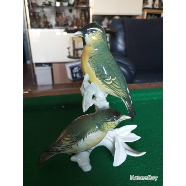 Couple oiseaux porcelaine Karl Ens