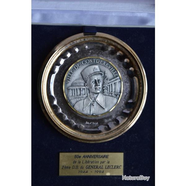 MEDAILLE GENERAL LECLERC-50� ANNIVERSAIRE LIBERATION CONTEXEVILLE 2�DB 1944