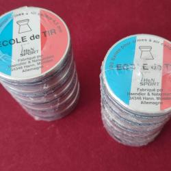 Lot de 10 bo&icirc;tes de 500 plombs 4,5mm H&N Sport Ecole de Tir sous blister et bo&icirc;tes scell&eacute;es