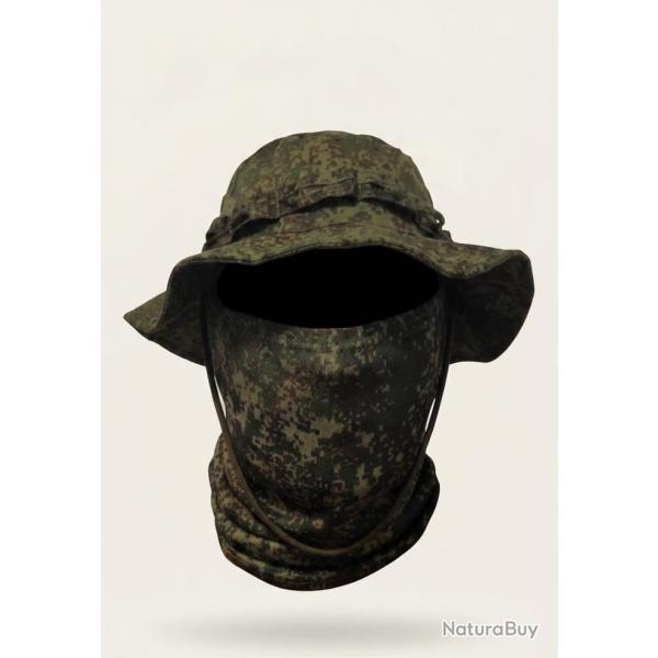 Chapeau Bonnie Hat + Tour de cou Tactique camouflage  style EMR-Digital Flora Airsoft Russie T.U