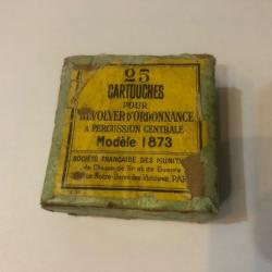 Rare Boite civile de 25 cartouches GG 11 mm pour Mod&egrave;le 1873 - G&eacute;velot - Gaupillat