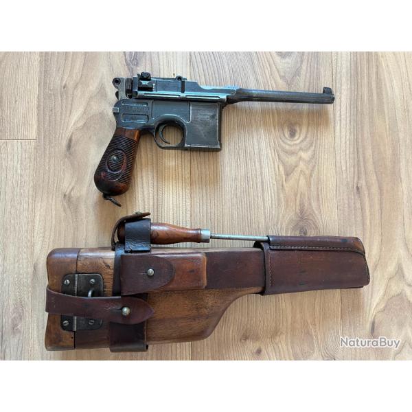 C 96 "red nine" 9mm mod�le 1916 avec crosse
