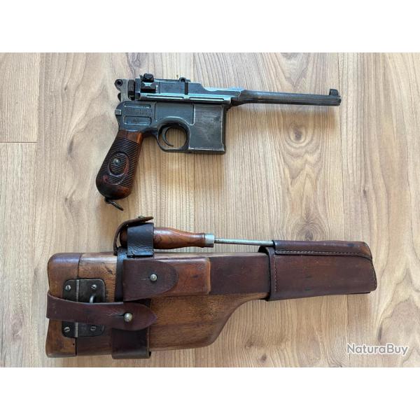 C 96 "red nine" 9mm mod�le 1916 avec crosse