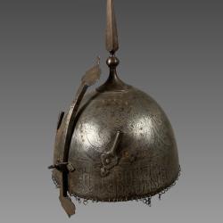 Kulah-khud Casque- Acier - Iran Inde - Dynastie Qajar (1796-1925) armure